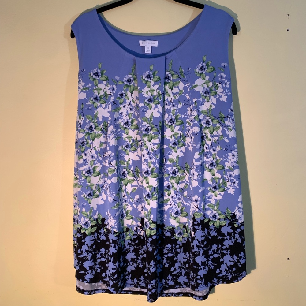 Charter Club tunic length tank top. 3x EUC